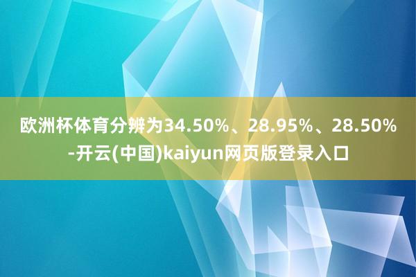欧洲杯体育分辨为34.50%、28.95%、28.50%-开云(中国)kaiyun网页版登录入口
