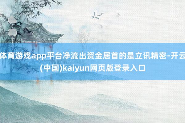 体育游戏app平台净流出资金居首的是立讯精密-开云(中国)kaiyun网页版登录入口